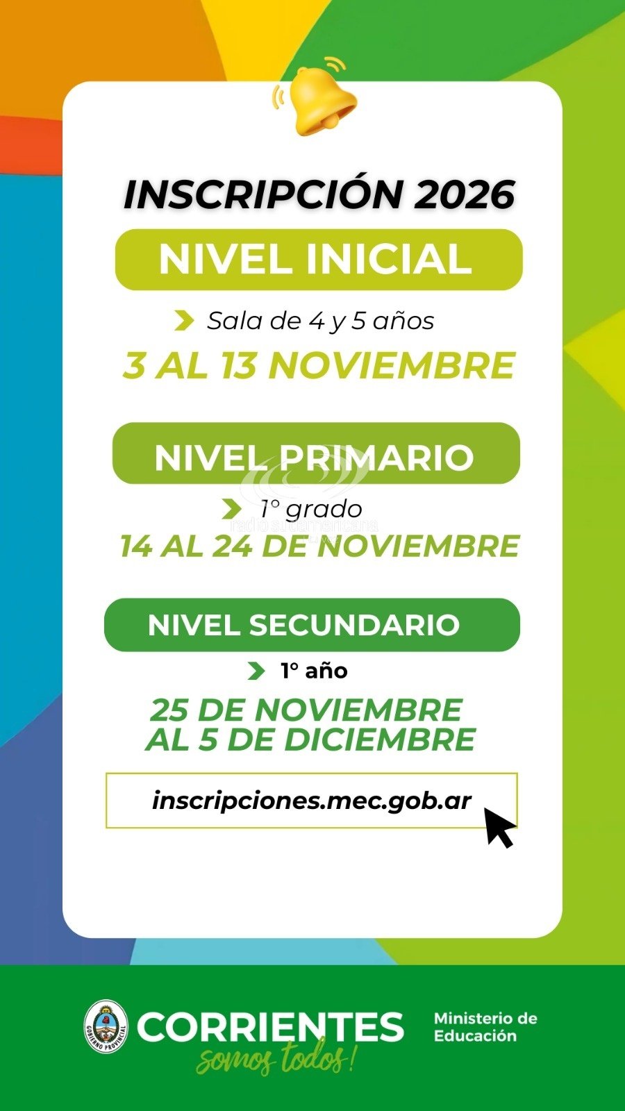 Cuándo inician las inscripciones online para el ciclo lectivo 2026 ...